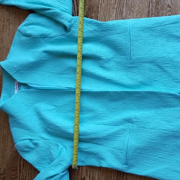(14) TanJay Aquamarine Blazer ❤ Lightly Padded Shoulders ❤ Love it 🥰 - Picture 5 of 7